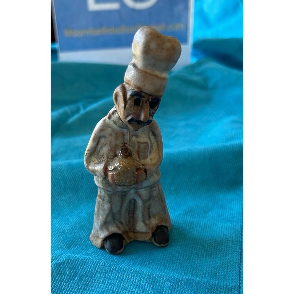 Vintage stoneware figurine of a chef from Tremar Potteries
